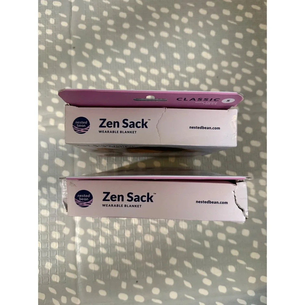 Lot of 2 Nested Bean Zen Sack Classic Weighted Wearable Blanket White Size Small